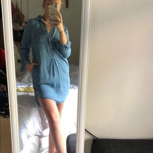 American Eagle Chambray 3/4 sleeve dress